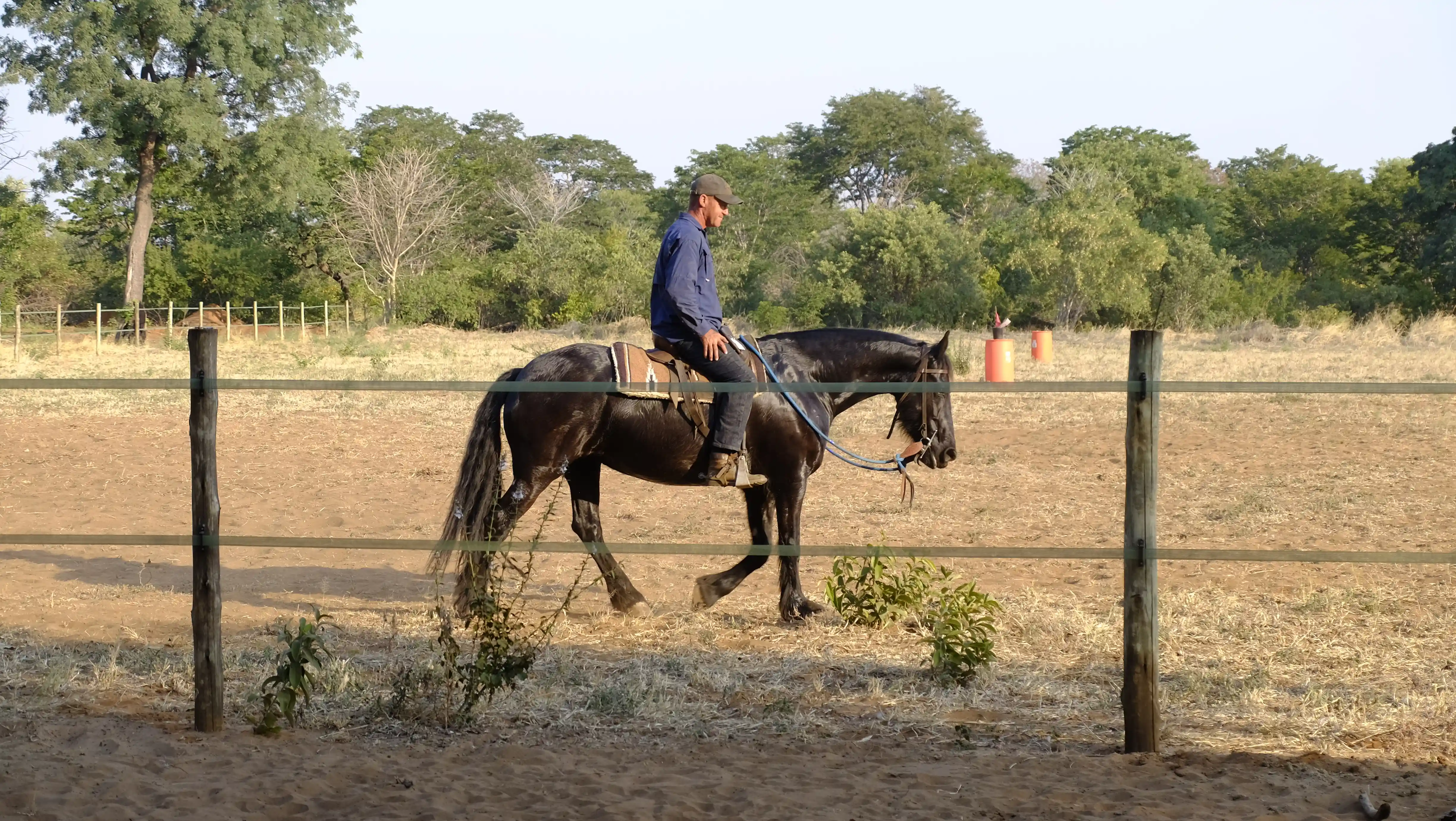 Kruger Snyman riding a horse.