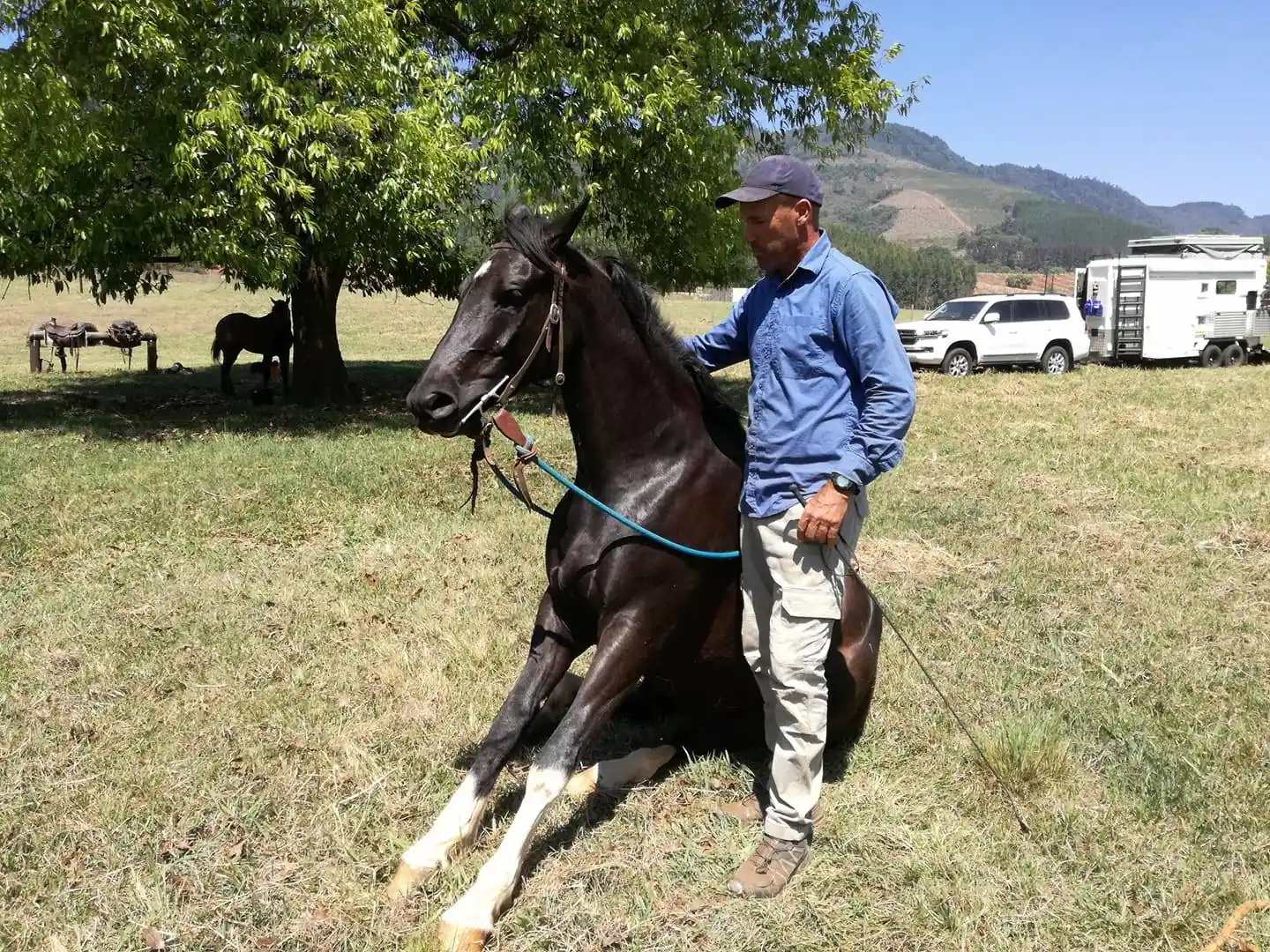 Kruger Snyman riding a horse.
