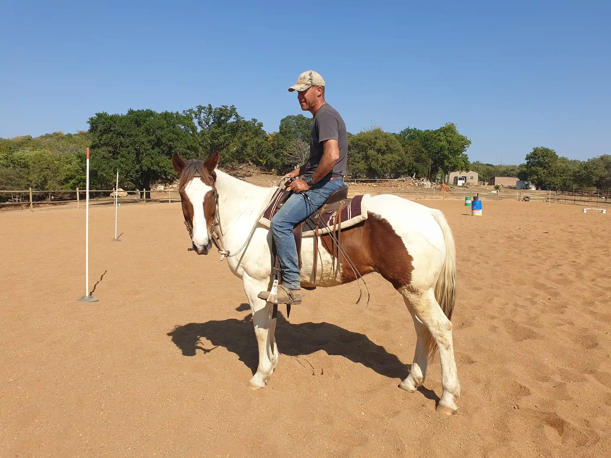 Kruger Snyman riding a horse.